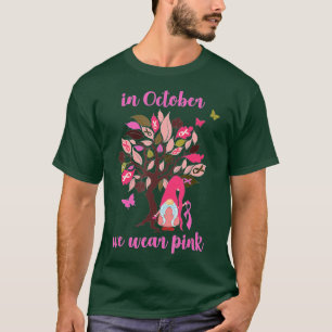 I oktober Bära Rosa Gnome Träd Breast Cancer A T Shirt