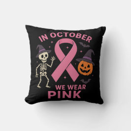 I oktober Bära Rosa Halloween Breast Kudde