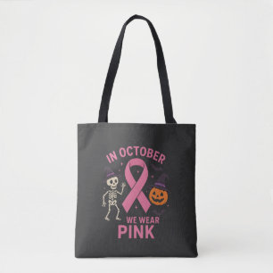 I oktober Bära Rosa Halloween Breast Tygkasse