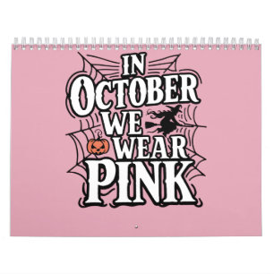 I oktober Bära Rosa Halloween Witch Kalender