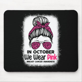 I oktober Bära Rosa Messy Bun Breast Cancer Aw Musmatta