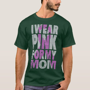 I oktober Bära Rosa Min Mamma bröstcancer Bling T Shirt