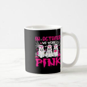 I oktober Bära Rosa Nurse Ghost Halloween Brea Kaffemugg