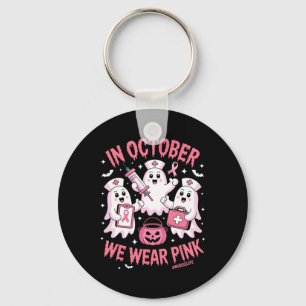 I oktober Bära Rosa Nurse Ghost Halloween Brea Nyckelring