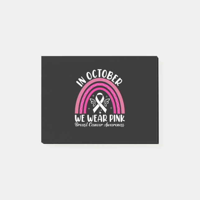 I oktober bära rosa post-it block (Framsida)