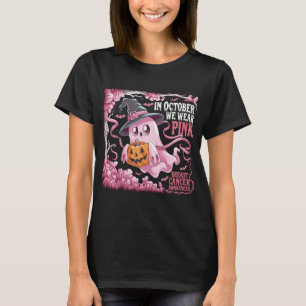 I oktober Bära Rosa Pumpkin Ghost T Shirt