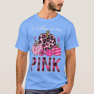 I oktober Bära Rosa Ribbon Leopard Pumpkin Bre T Shirt