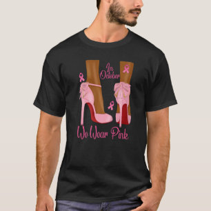 I oktober Bära Rosa Ribbon Melanin Black Queen T Shirt