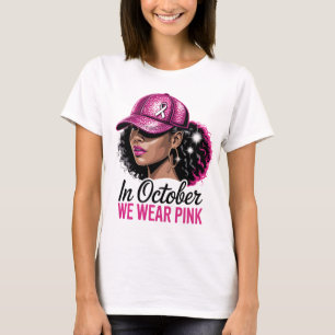 I oktober Bära Rosa Shirt Black Woman Breast C T