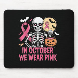 I oktober Bära Rosa Skeleton Breast Cancer Hal Musmatta