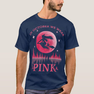 I oktober Bära Rosa Witch Breast Cancer Awaren T Shirt