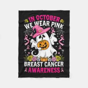 I oktober Bära Rosa Witch Ghost Pumpkin Breast Fleecefilt