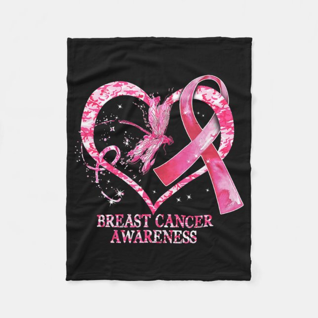 I oktober Bära vi Rosa Breast Cancer Awareness Dr. Fleecefilt (Framsidan)