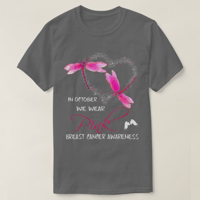 I oktober Bära vi Rosa Breast Cancer Awareness Dr. T Shirt (Design framsida)