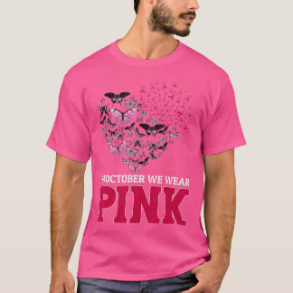 I oktober Bära vi Rosa Breast Cancer Awareness men T Shirt