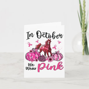I oktober Bära vi Rosa Horse Pumpkin Leopard Brea Kort