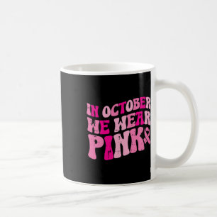 I oktober Bära vi Rosa Retro Groovy Vintage Breas Kaffemugg