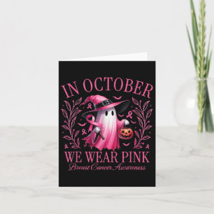 I oktober Bära vi Rosa Spöken Breast Cancer Medvet Kort