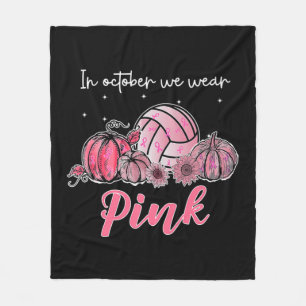I oktober Bära vi Rosa Volleyball Breast Cancer A Fleecefilt
