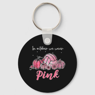 I oktober Bära vi Rosa Volleyball Breast Cancer A Nyckelring