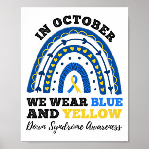 I oktober Bäror vi blått och Gult ner syndrom A Poster