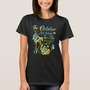 I oktober Bäror vi Blue Gult Butterfly Down Synd. T Shirt