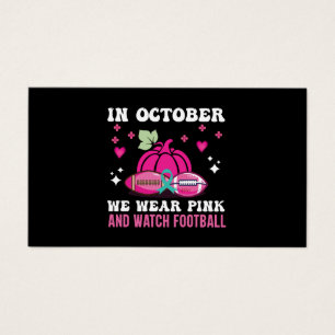 I oktober bäror vi medvetenhet om bröstcancer hos visitkort
