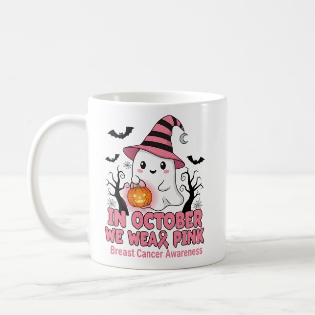 I oktober Bäror vi rosa Breast Cancer Awarenes Kaffemugg (Vänster)