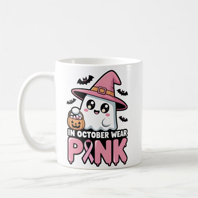 I oktober Bäror vi Rosa Breast Cancer Awarenes Kaffemugg (Vänster)