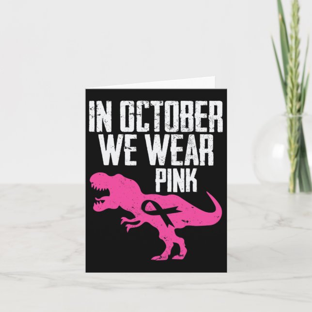 I oktober Bäror vi Rosa Breast Cancer Awareness Bo Kort (Framsida)