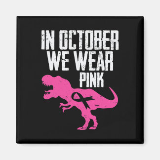 I oktober Bäror vi Rosa Breast Cancer Awareness Bo Magnet
