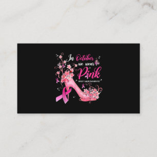I oktober Bäror vi Rosa Breast Cancer Awareness Bu Visitkort