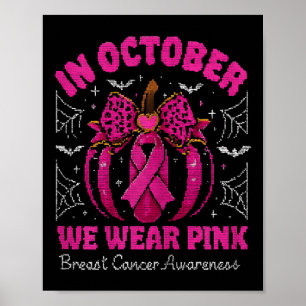 I oktober Bäror vi Rosa Breast Cancer Awareness fo Poster