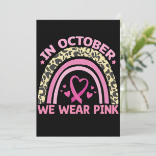 I oktober Bäror vi Rosa Breast Cancer Awareness Inbjudningar