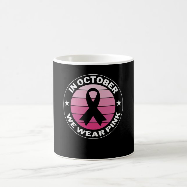 I oktober Bäror vi Rosa Breast Cancer Awareness Kaffemugg (Center)