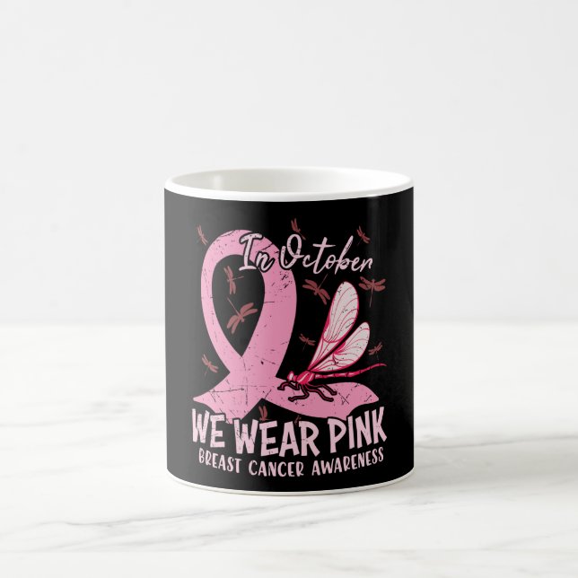 I oktober Bäror vi Rosa Breast Cancer Awareness Kaffemugg (Center)