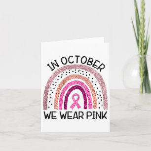 I oktober Bäror vi Rosa Breast Cancer Awareness Kort
