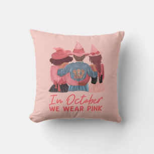 I oktober Bäror vi Rosa Breast Cancer Awareness Kudde