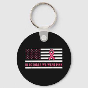 I oktober Bäror vi Rosa Breast Cancer Awareness Mo Nyckelring