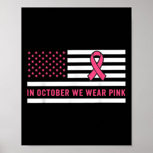 I oktober Bäror vi Rosa Breast Cancer Awareness Mo Poster