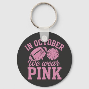 I oktober Bäror vi Rosa Breast Cancer Awareness Nyckelring