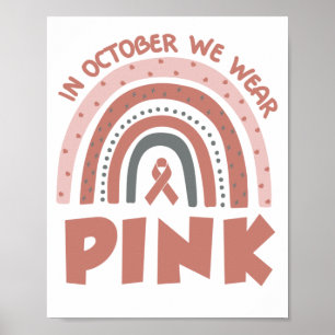 I oktober Bäror vi Rosa Breast Cancer Awareness Poster