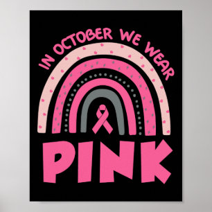 I oktober Bäror vi Rosa Breast Cancer Awareness Poster