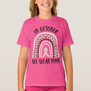 I oktober Bäror vi Rosa Breast Cancer Awareness T Shirt