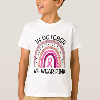 I oktober Bäror vi Rosa Breast Cancer Awareness T Shirt