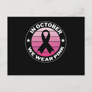 I oktober Bäror vi Rosa Breast Cancer Awareness Vykort