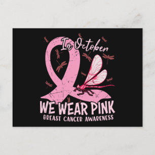 I oktober Bäror vi Rosa Breast Cancer Awareness Vykort