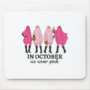 I oktober Bäror vi Rosa Breast Cancer Funny Ghost Musmatta