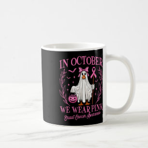 I oktober Bäror vi Rosa Breast Cancer Goose Ghost Kaffemugg