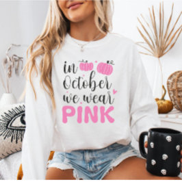 I oktober Bäror vi Rosa Breast Cancer Month T Shirt